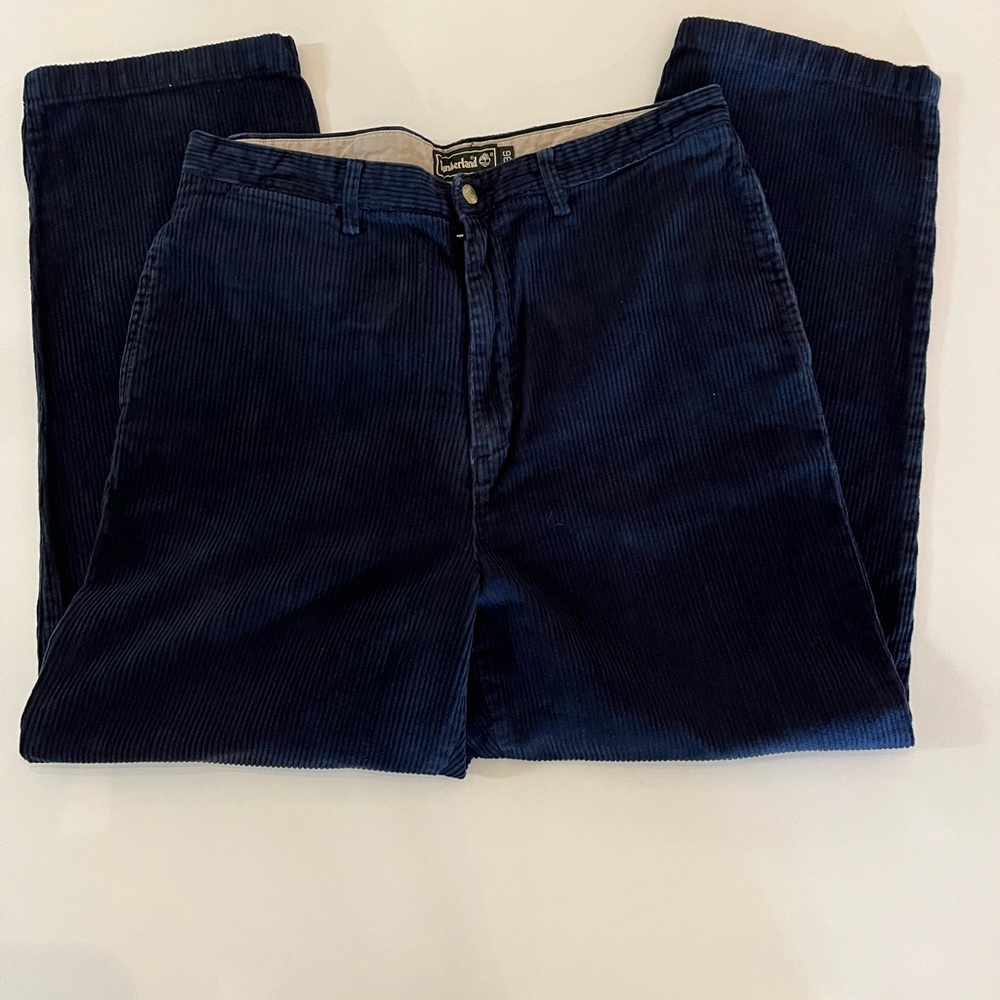 VTG Timberland Navy Corduroy Pants, Size 36x30